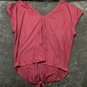 Lululemon Mesh Back Tie Top Burgundy